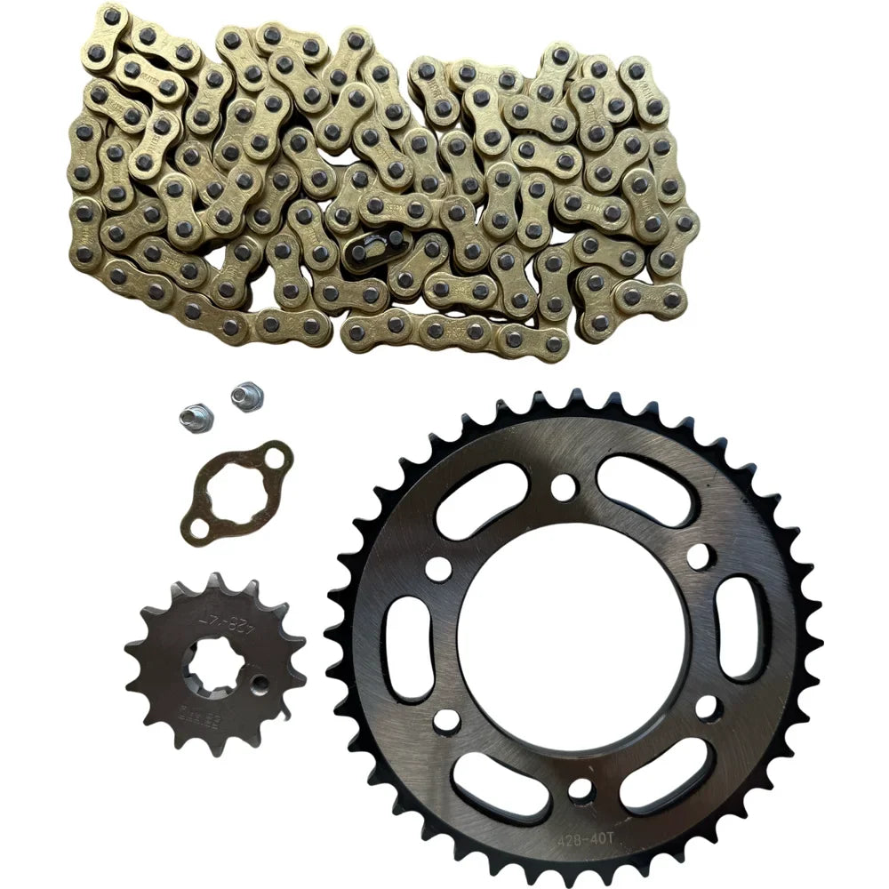 KIT TRANSMISION FZ 16 / FZ 2.0 YAMAHA 40D / 14D 428H C DORADA SEIPRO